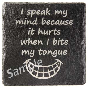 speak my mind coaster