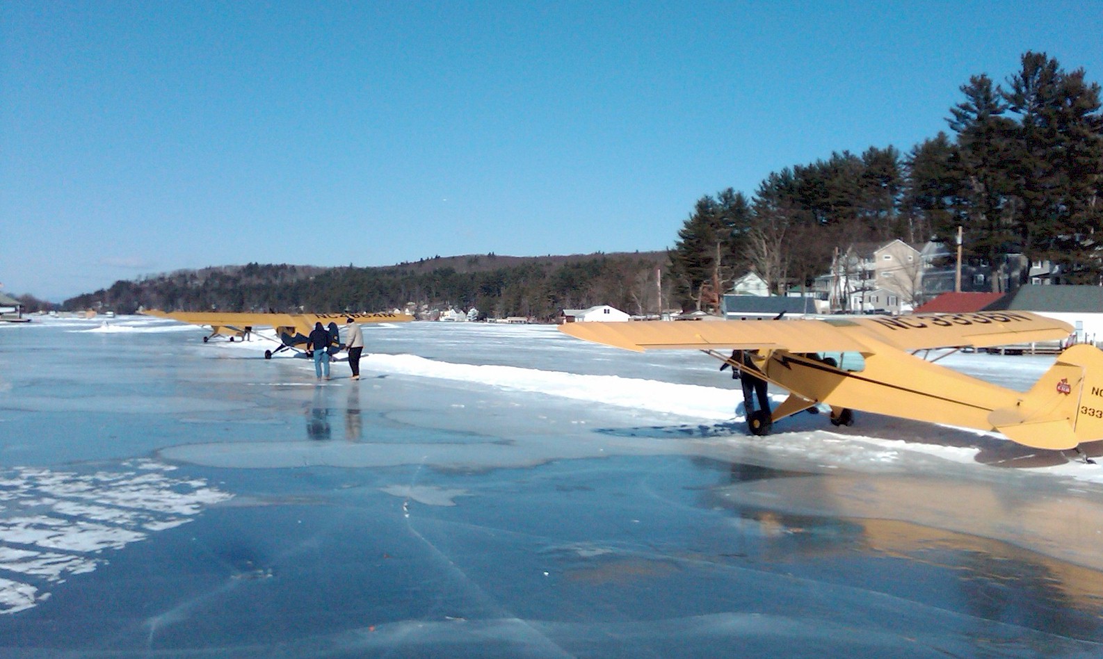 Cubs on the Ice Runway Alton Bay, NH