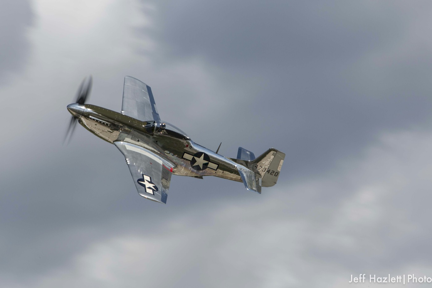 P51 on climb-out