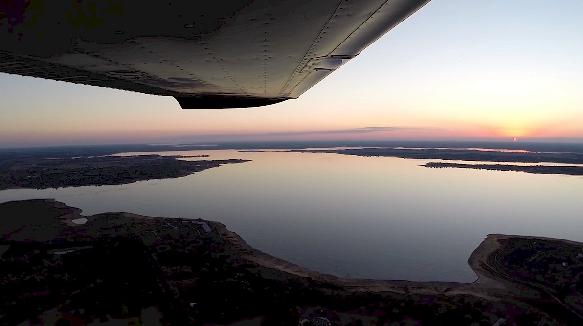 Beautiful Sunset Flight